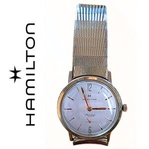 Vintage Hamilton Thinline Watch, 10K Gold Plated, Swiss, Manual Wind-Up Watch